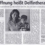 Zeitungsartikel erste Delfintherapie